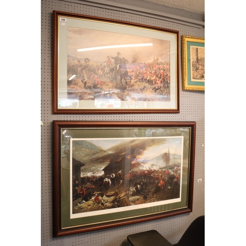 143 - 2 Framed prints The Defence of Rorke's Drift and the Duke of Wellington at Waterloo