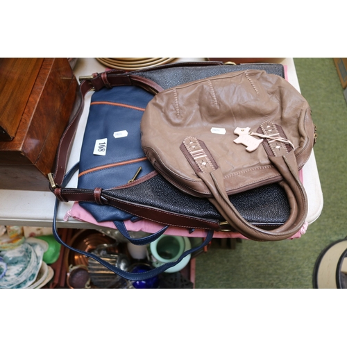 168 - Vintage Radley Ladies Handbag, Mulberry Handbag and a Rowallan ladies Leather Handbag