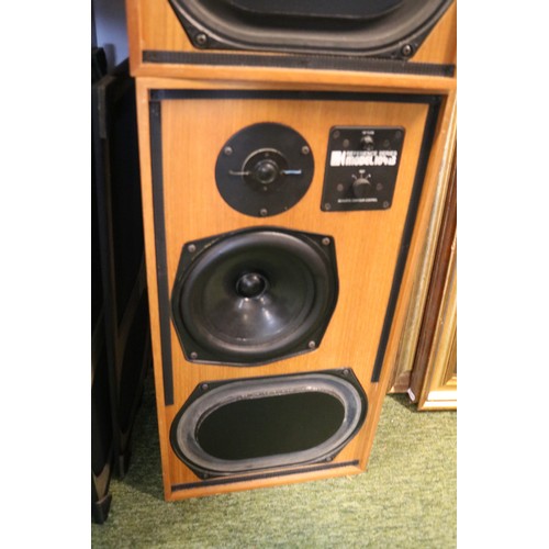 130 - Akai AP 306C Turntable, Rotel Stereo Receiver, Akai Stereo Cassette Deck and a Pair of KEF speakers