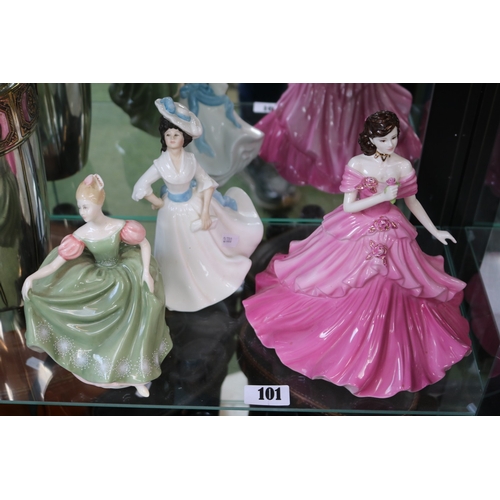 101 - Collection of Figurines to include Royal Doulton Michele, Margaret & Coalport True Love