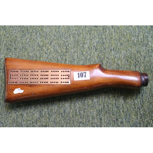 107 - Riffle Butt modelled as a Cribbage board 'Presented to John Campbell on his retirement from 43 Dist ... 