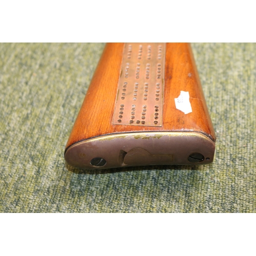 107 - Riffle Butt modelled as a Cribbage board 'Presented to John Campbell on his retirement from 43 Dist ... 