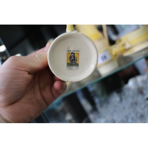 18 - 1930s Grays Pottery Banded Coffee set of 6 with gilt banding