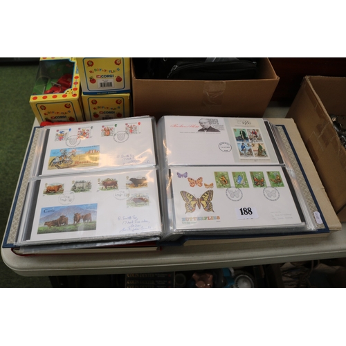 188 - Album of First Day Covers and Stamp albums