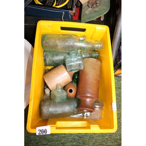 200 - Collection of Vintage of Stoneware and glassware