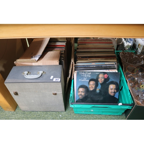 217 - Large collection of assorted Vinyl Records to include Gladys Knight, Enya, The System etc.