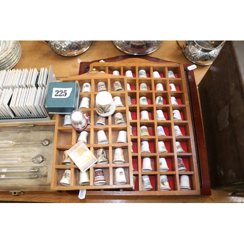 225 - Collection of Ceramic Thimbles in cases