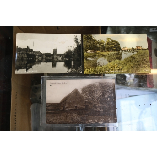 38 - Local Interest; Sepia print of St Ives Bridge, The Bridge at St Ives by Hilary Paynter and a collect... 