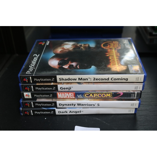 68 - Collection of Playstation 2 Games to include Shadow Man: 2econd Coming, Genji, Marvel vs Capcom 2, D... 