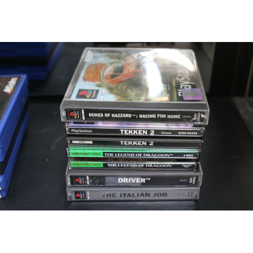 69 - Collection of Playstation Games to include Dukes of Hazzard, Tekken 2, The Legend of Dragoon, Driver... 