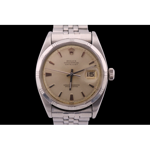 Rolex Oyster Perpetual Date just Stainless steel Automatic wristwatch movement 1603 Ref 633603. 35mm Case with full paperwork and Pyramid case