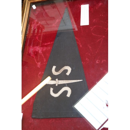 233 - Cased Car Pennant used by Lieutenant Colonel Augustus Charles Newman VC OBE TD DL commander of the N... 