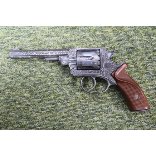 102 - Robert Adams Ideal Model Cap gun and Leather Holster Belt