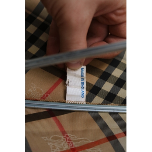 46 - Vintage Burberrys Umbrella with lightwood handle. 97cm in Length