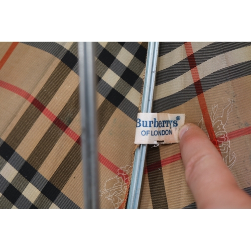 46 - Vintage Burberrys Umbrella with lightwood handle. 97cm in Length
