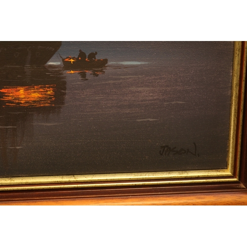 133 - Les Spence (AKA Jason) (British, b1934).
Large 20thC Oil on canvas of a Cornish Maritime Scene depic... 