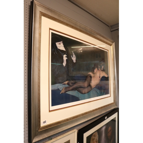 141 - Ibanez, Venetian Masquerade Female Nude Print Limited Edition  29 of 50 with COA £1125. 95 x 60cm