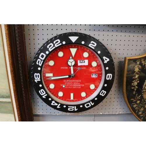 125 - Oyster Perpetual Date Submariner wall clock