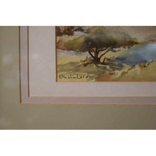 130 - Elise Lilian Laidlar set of 3 Framed watercolours of countryside scenes