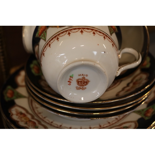 131 - Haig Edwardian Transfer printed Tea set