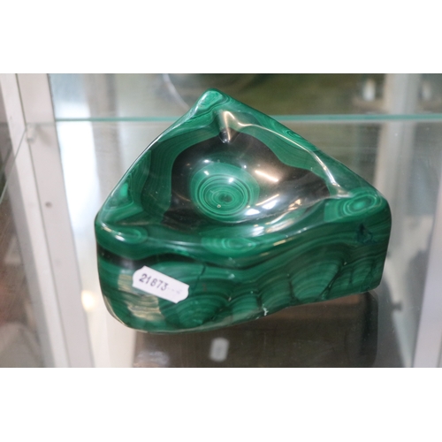 152 - Large Malachite Ashtray 14cm in Length