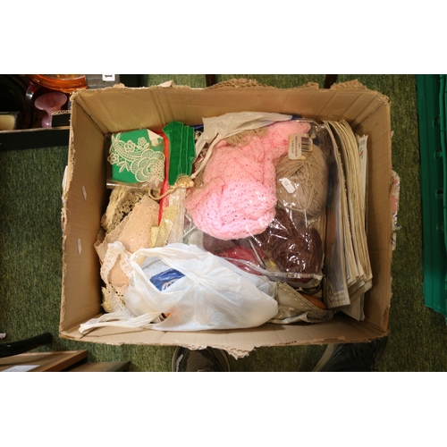 159 - Box of assorted Knitting and sewing items
