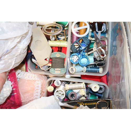 159 - Box of assorted Knitting and sewing items