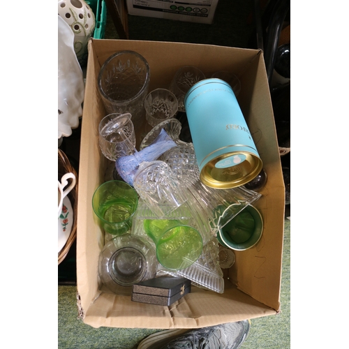 162 - Box of assorted Glassware & Crystal to include Waterford