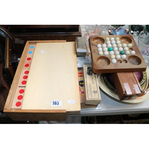 165 - Collection of assorted Games to include Solitaire, Chess, Dominoes etc.