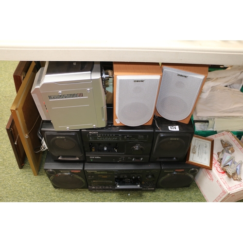 174 - Panasonic X85 Stereo, Sony CFS-1025L Stereo and a Sony Stereo system