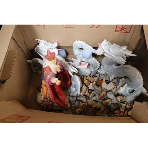 175 - Collection of Wade Whimsical, Dragon ornaments and 3 Boxed Enchantica models with certificates