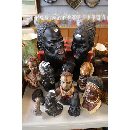 179 - Collection of assorted African Busts
