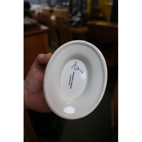 196 - Villeroy & Boch Luxembourg Collection of Blue and White tableware and serving figure