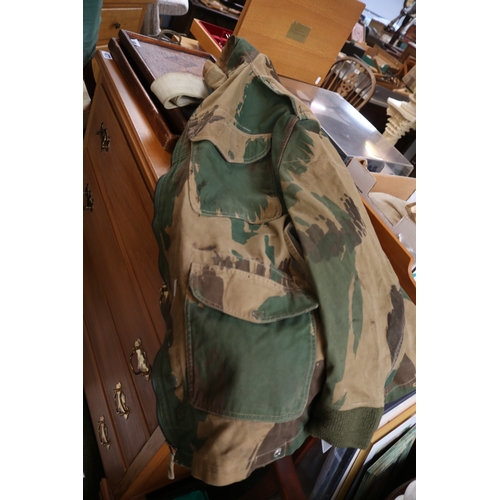 199 - WW2 Camouflage Denison Smock Jacket and a collection of WW2 Naval clothing.