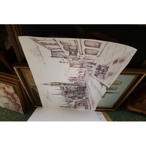 210 - Large collection of assorted Pictures and prints to include Pete Sinfield