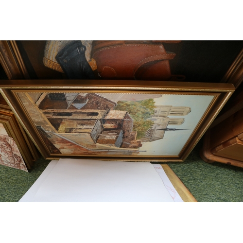 210 - Large collection of assorted Pictures and prints to include Pete Sinfield
