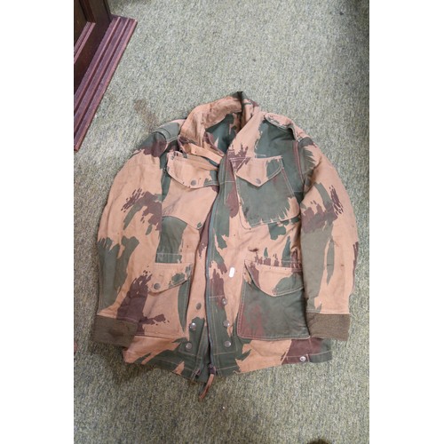 199 - WW2 Camouflage Denison Smock Jacket and a collection of WW2 Naval clothing.