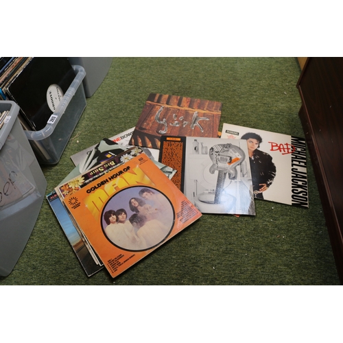 282 - Box of assorted Vinyl Records to include David Bowie, Madonna etc.
