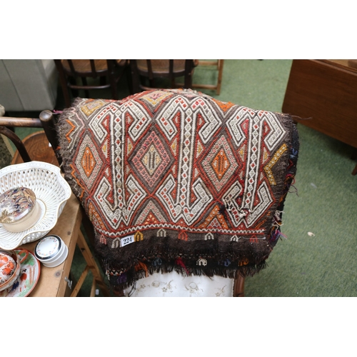 Middle eastern small patterned rug 110cm x 50cm