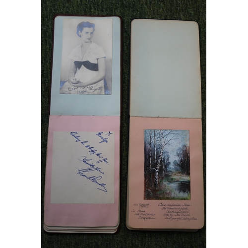 122 - 2 Autograph Albums containing assorted Signatures and sketches