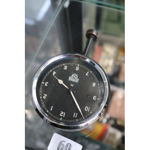 69 - Smiths Vintage Car clock with numeral face