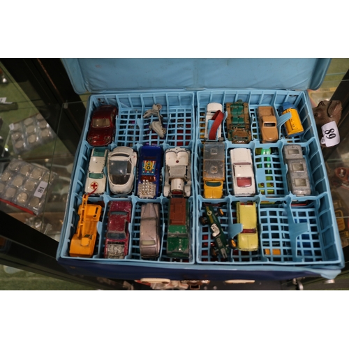 88 - Vintage Matchbox Series Collectors Case 41 with assorted Cars