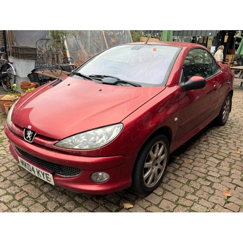 Peugeot 206CC Hardtop Cabriolet 1997C Petrol in Red 80K Current MOT 3rd April 2026 with Key in full working order