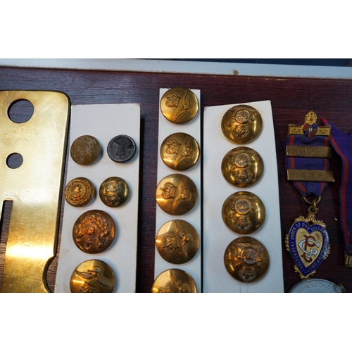 Collection of assorted Brass Military Buttons to include RAF and Army