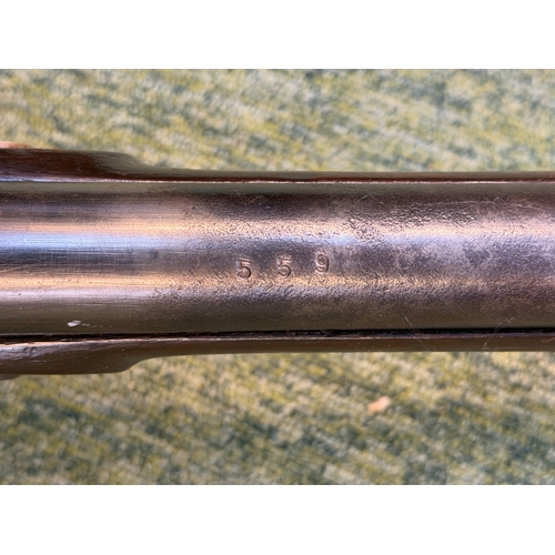 70 - Early 19thC Flintlock muzzle load musket rifle, long barrelled ...