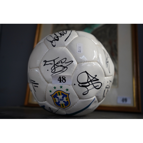 48 - Brazilian Football Confederation Ball with Chelsea Football club circa 2000s signed (Provenance: Ven... 