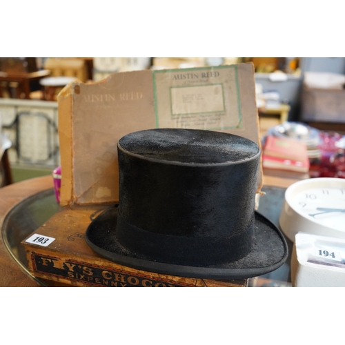 195 - Austin Reed of Regents Street Top Hat with box
