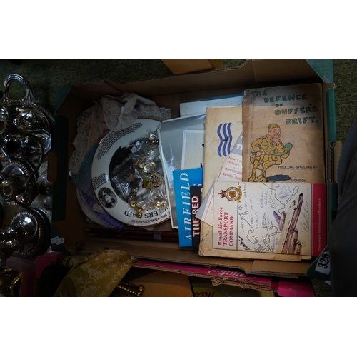 260 - Box of assorted Royal Air Force Ephemera, Buttons and Badges etc.