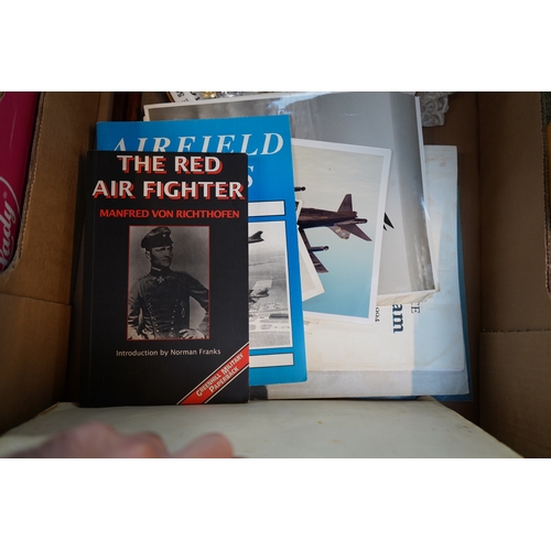 260 - Box of assorted Royal Air Force Ephemera, Buttons and Badges etc.