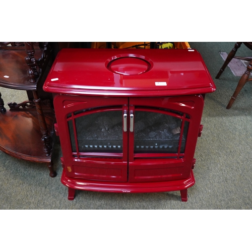 330 - Dimplex Electric Fire in Red Lacquer
